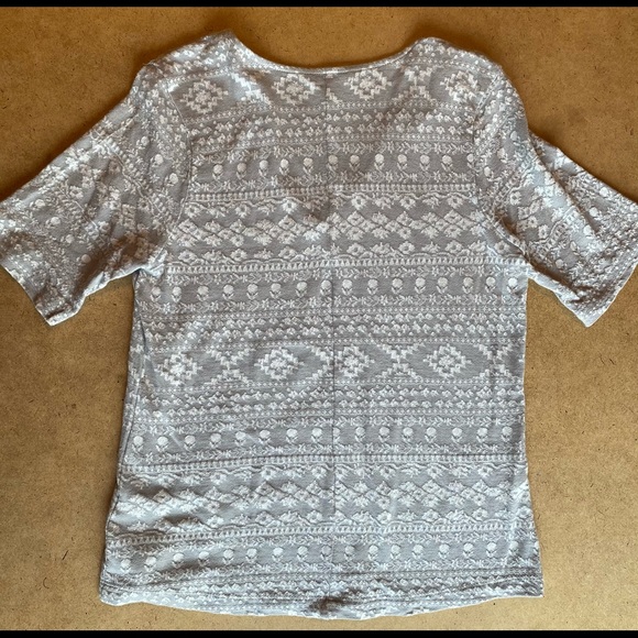 Lucky Brand Jacquard Knit Top - Picture 3 of 3
